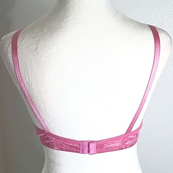 Lukasi Lace Demi Bra, Lightly Padded, Full Coverage, Pink, Size 36C, NWT - Picture 6 of 11